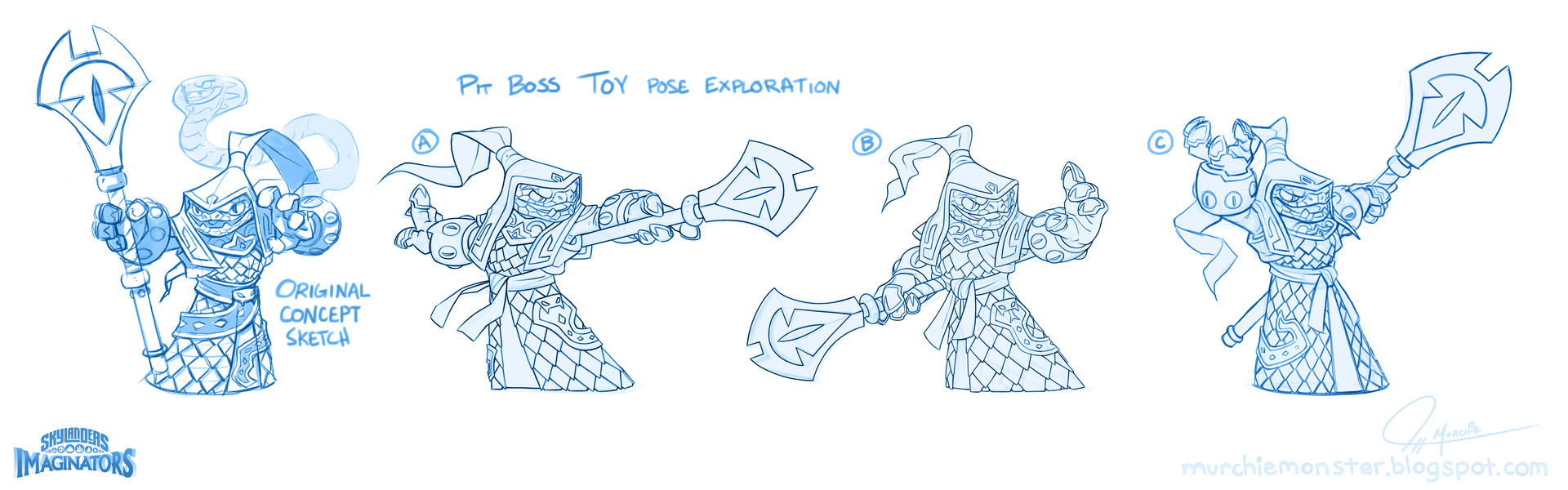Pit Boss Toy Concept Art from "Skylanders: Imaginators" .