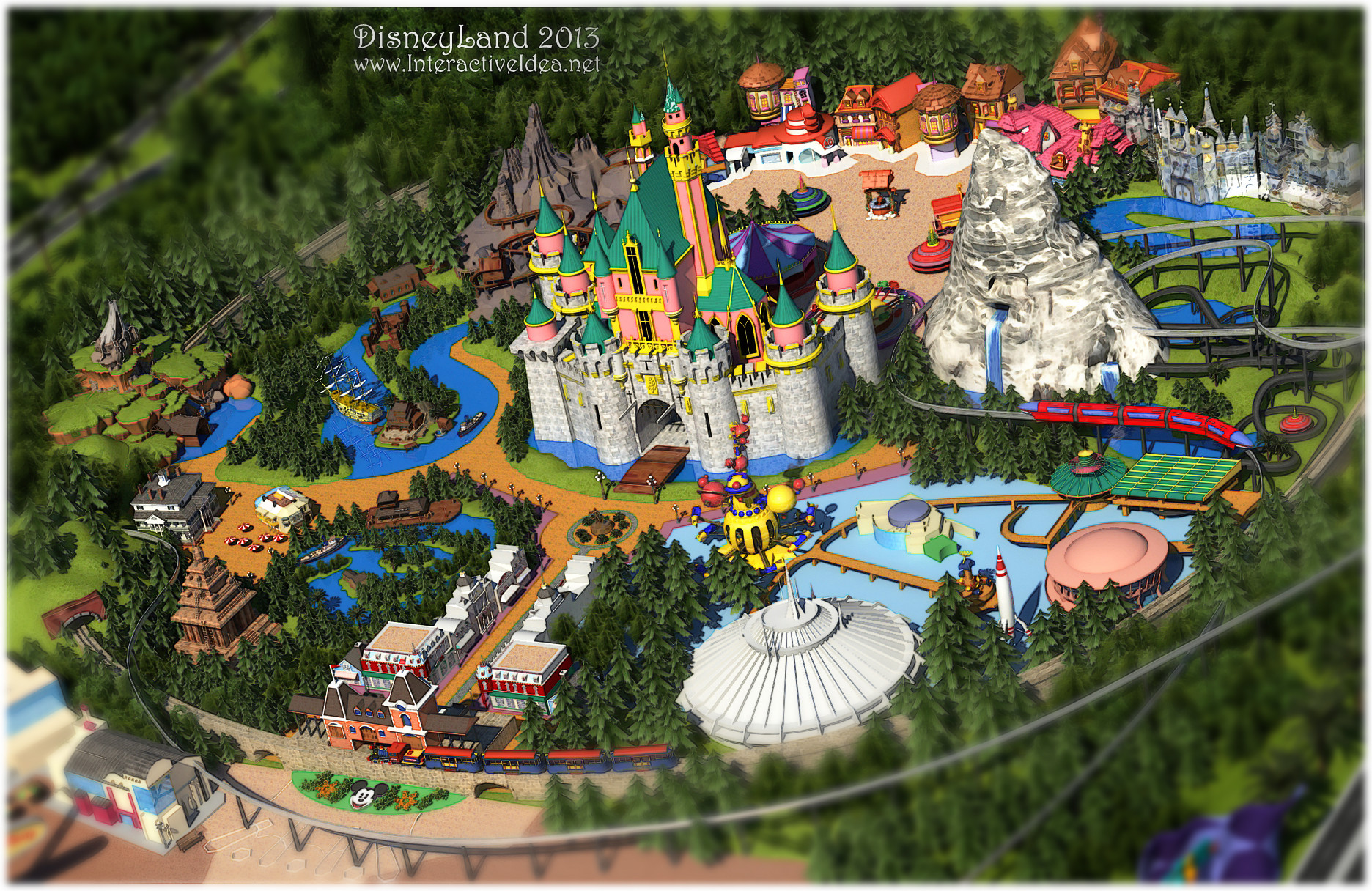 2013 Project for a client that needed DisneyLand Park in 3D. 
