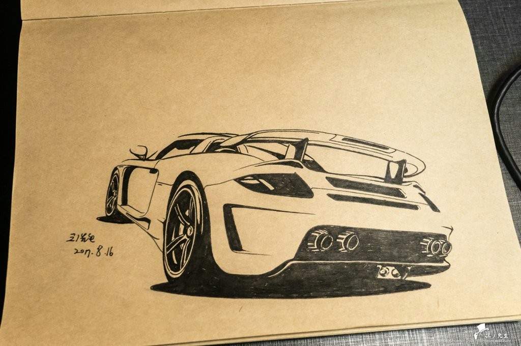 How To Draw Porsche Carrera Gt Rear View - Sketchok Easy Drawing Guides
