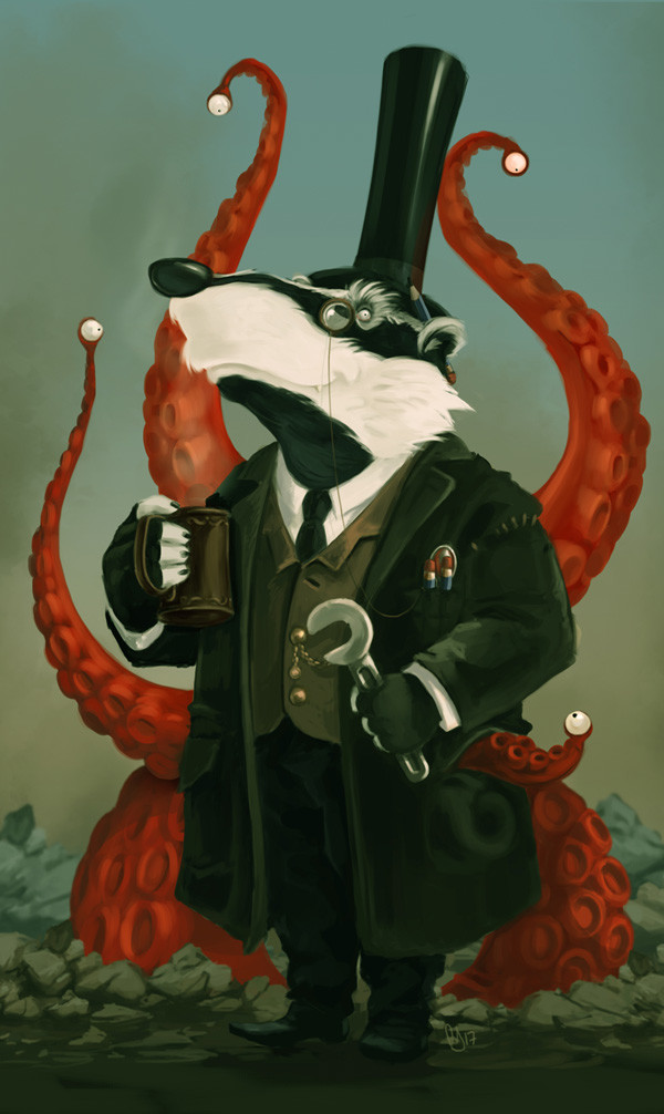 Steampunk Badger