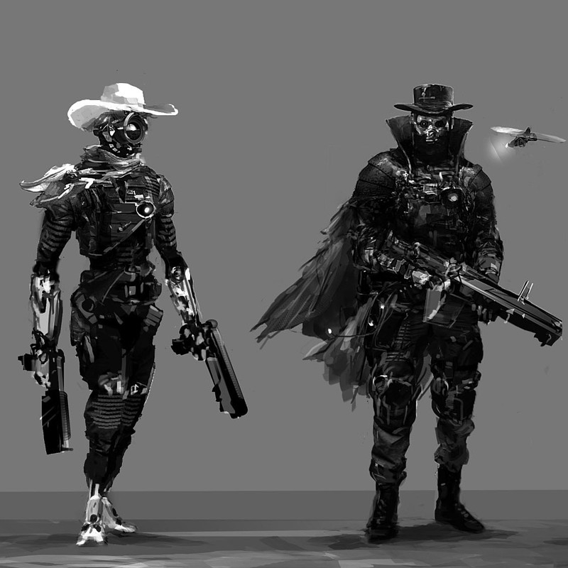 Cyber Wild West Characters set