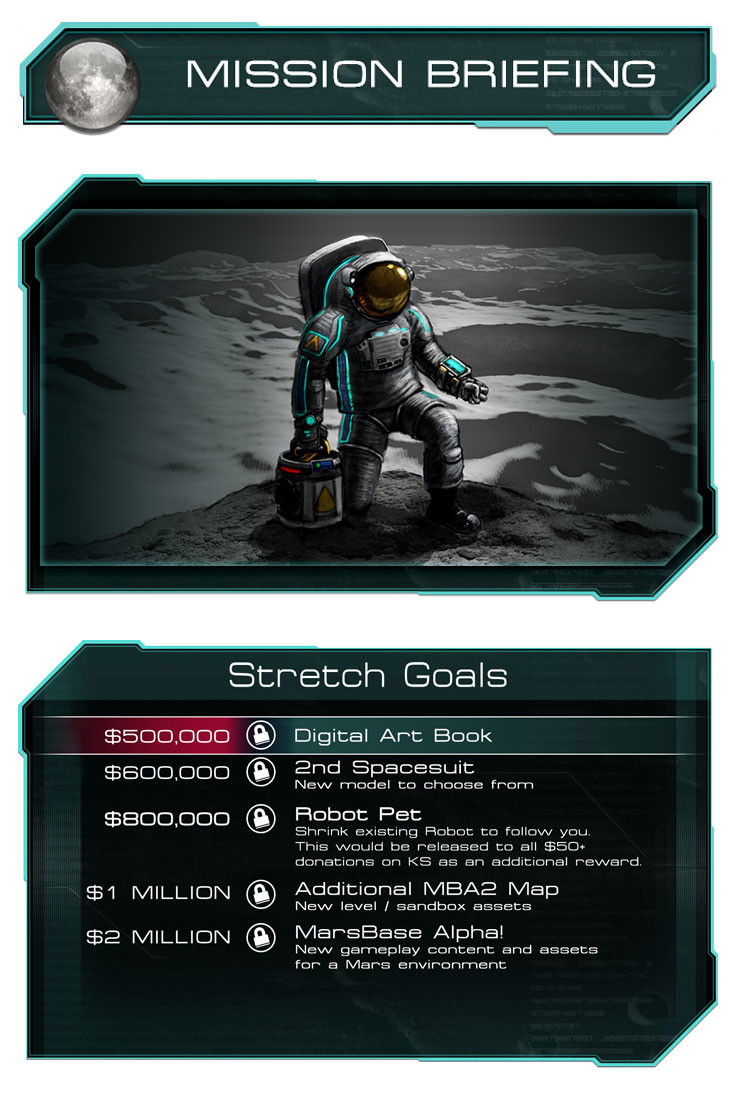 Headers, screenshot frame, and stretch goals