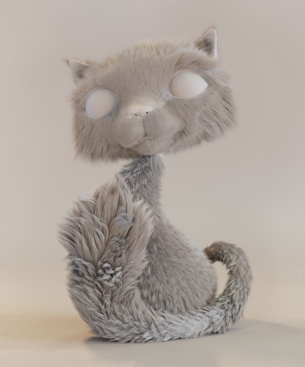 Frankenweenie Cat Mr. Whiskers. Needle Felted Cat. White Cat