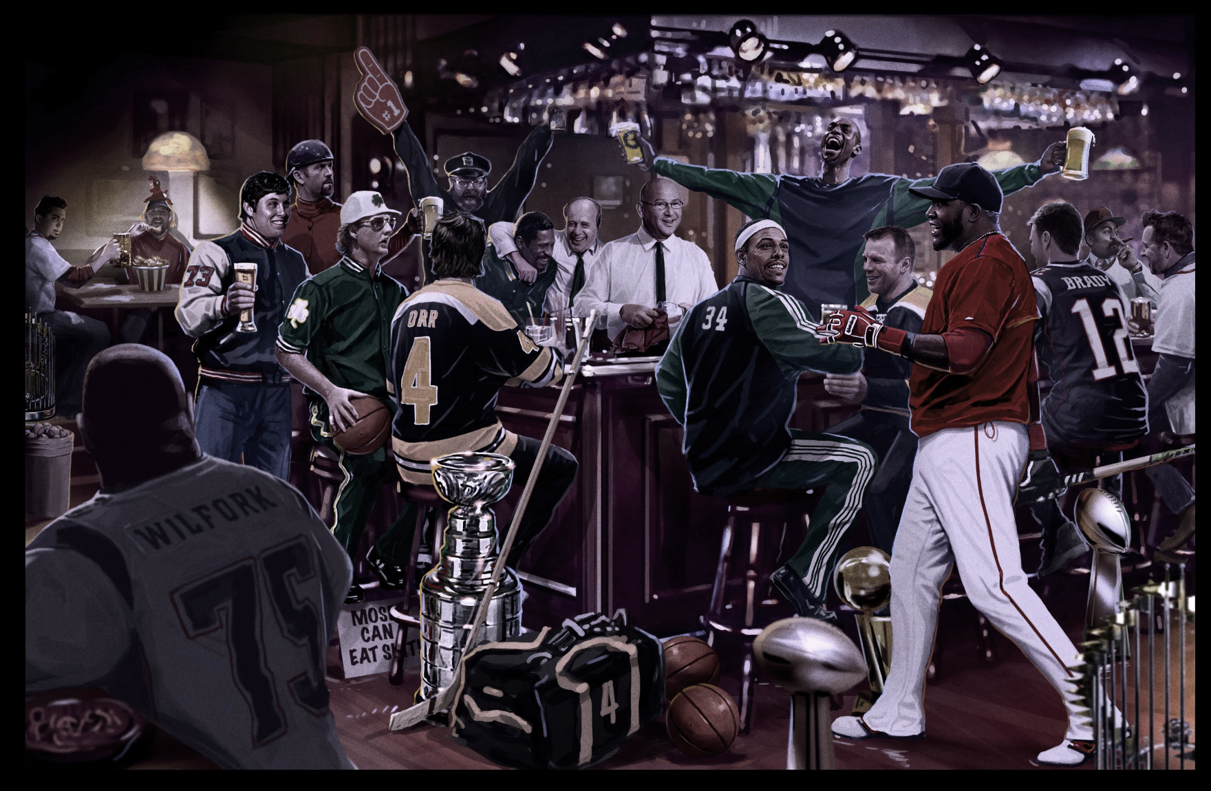ArtStation Boston Sports Legends Celebrating
