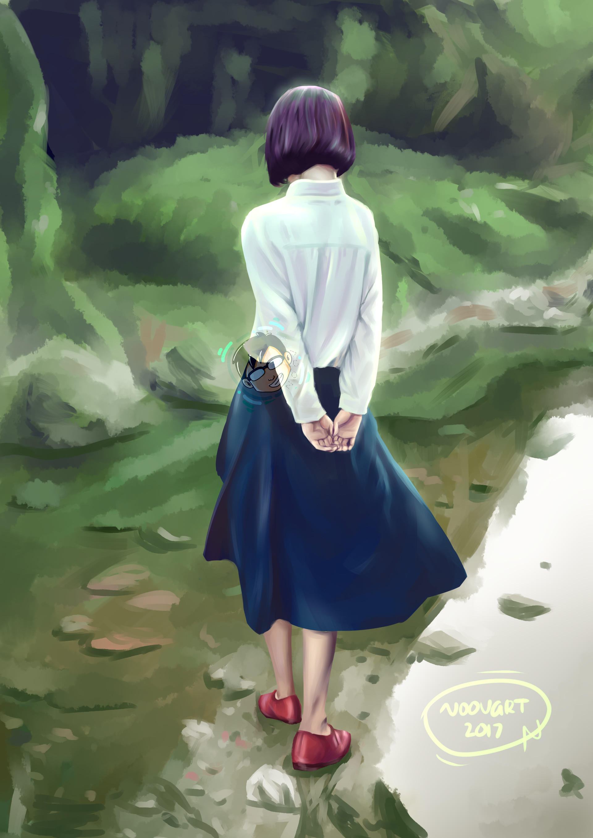 ArtStation Girl on The River