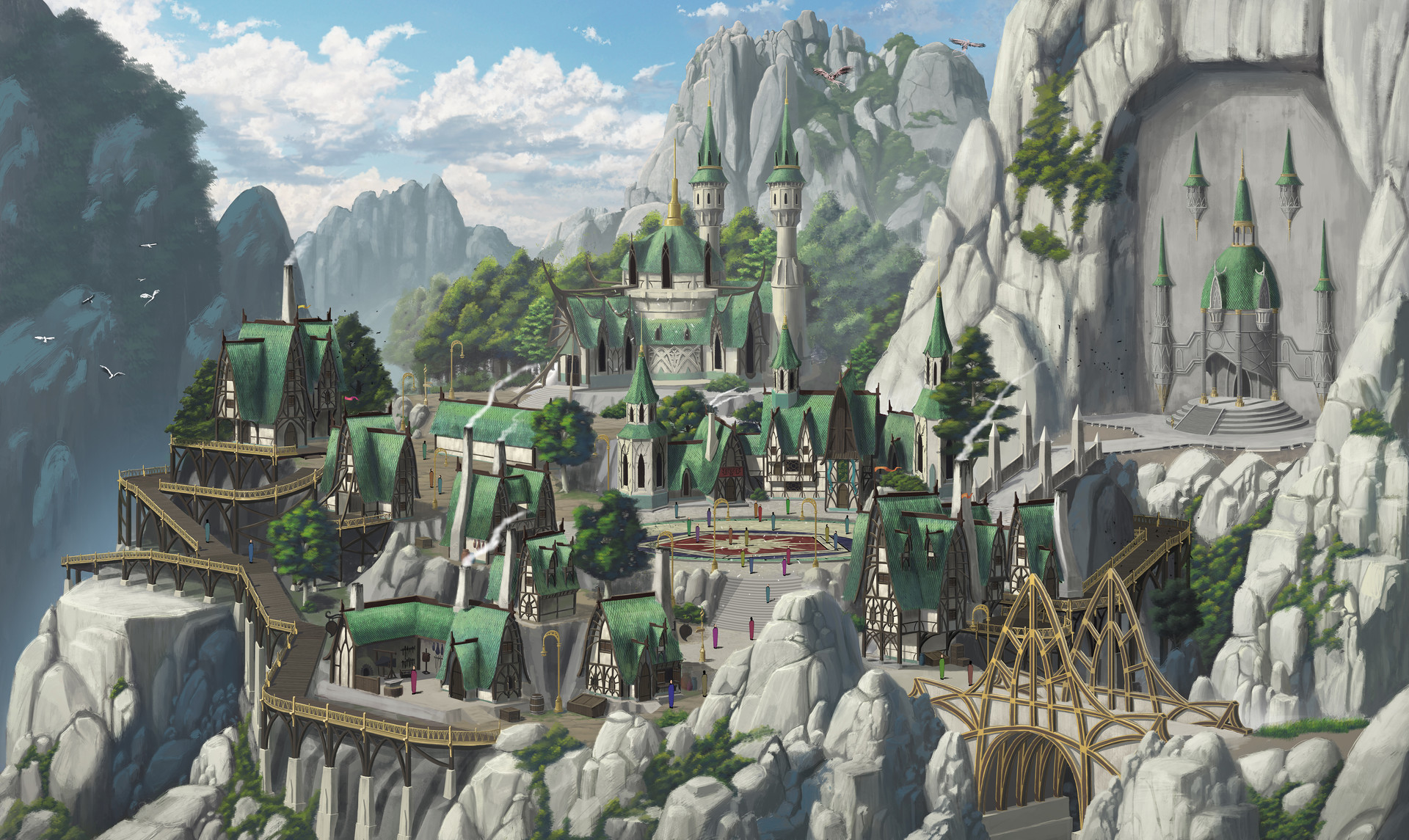 ArtStation Elf Village