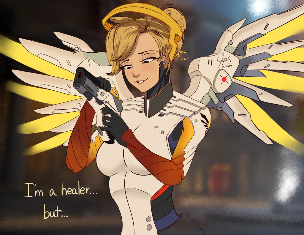 A fanart of Mercy from Overwatch 