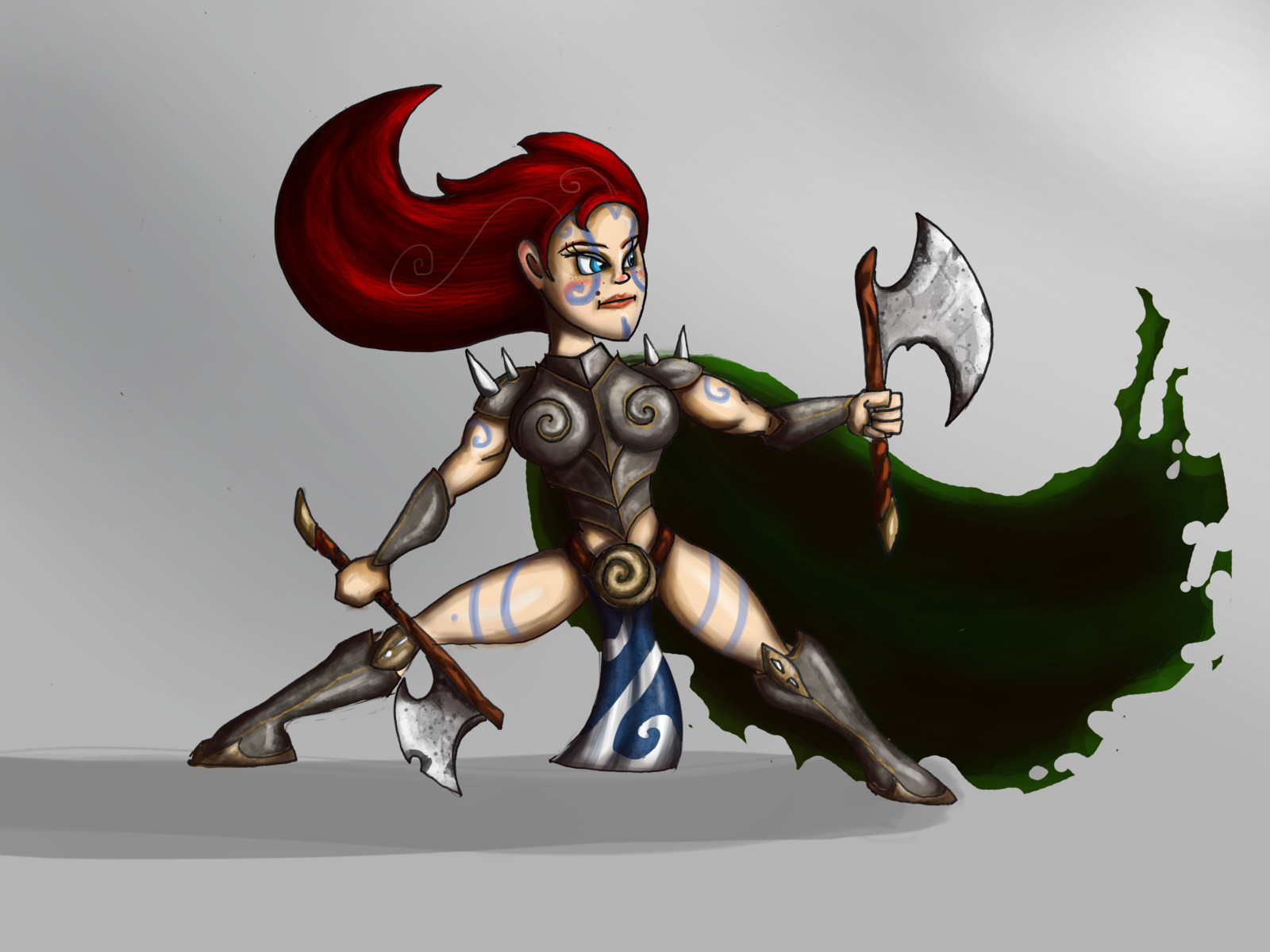 artstation celtic warrior girl oc