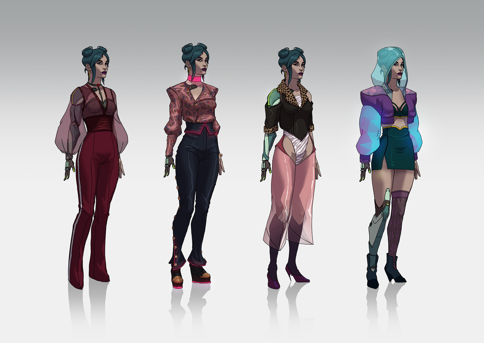 Cyberpunk clothes concept art фото 111