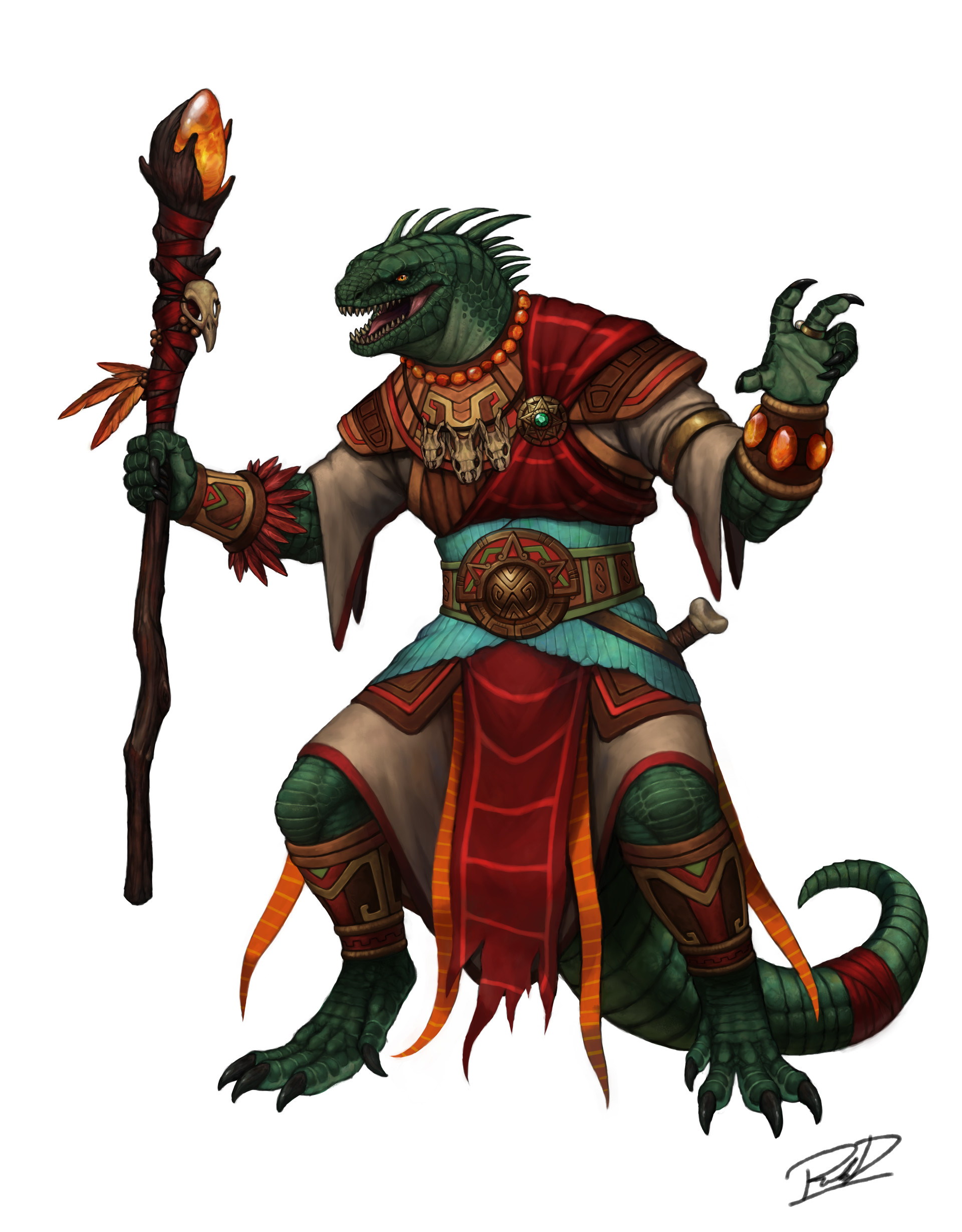 Throden is a Lizardfolk Dino Druid from Chult. 