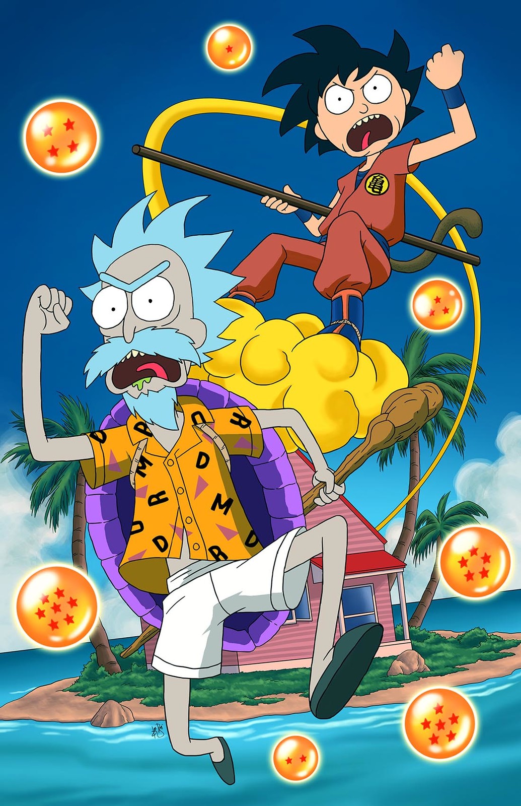 Artstation Rick And Morty Dragon Ball Parody Dan Borgonos