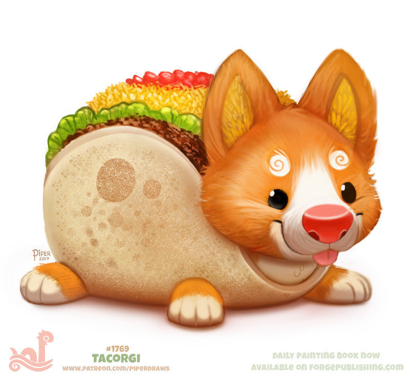 ArtStation Daily Paint 1769 Tacorigi, Piper Thibodeau Cute food