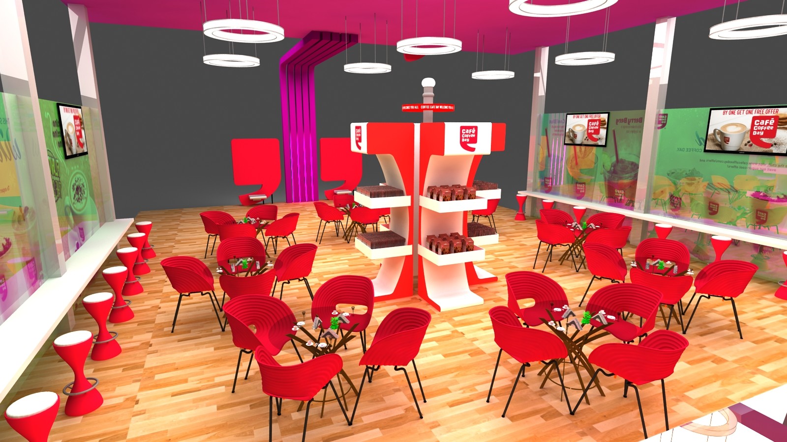 Artstation Cafe Coffee Day Design Lakshay Naveen