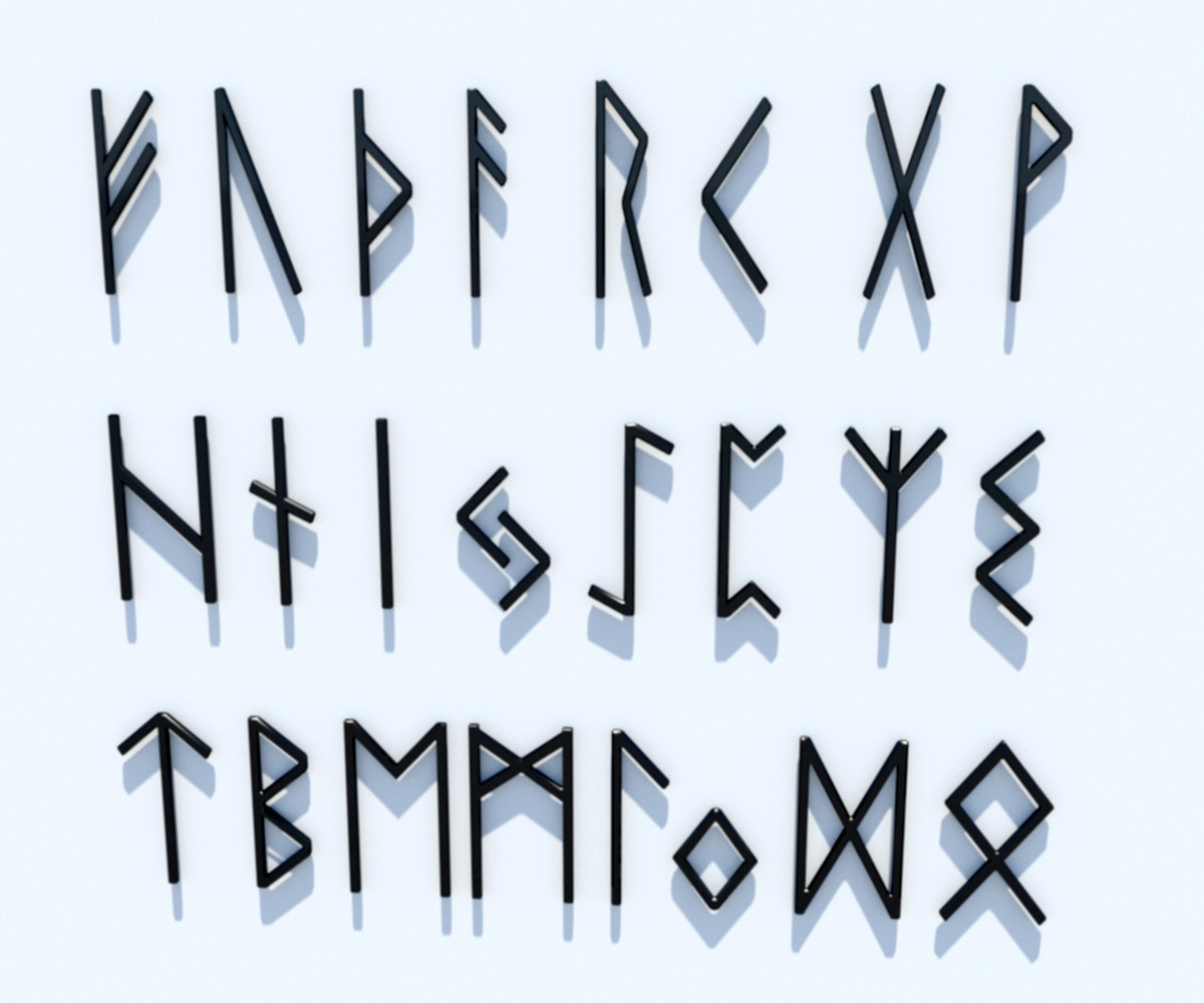Artstation Runes Alphabet 3d Model