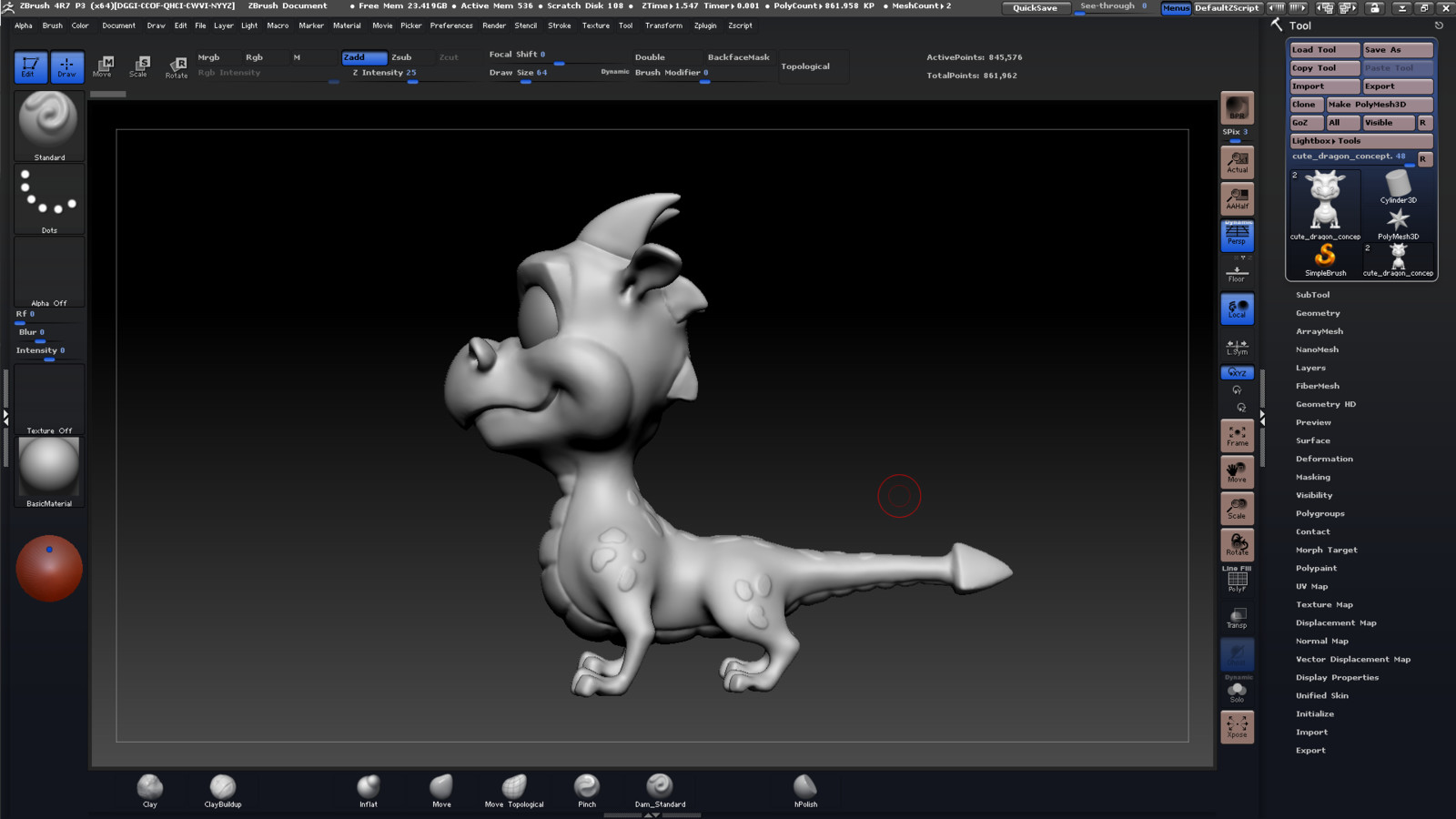 High poly sculpt