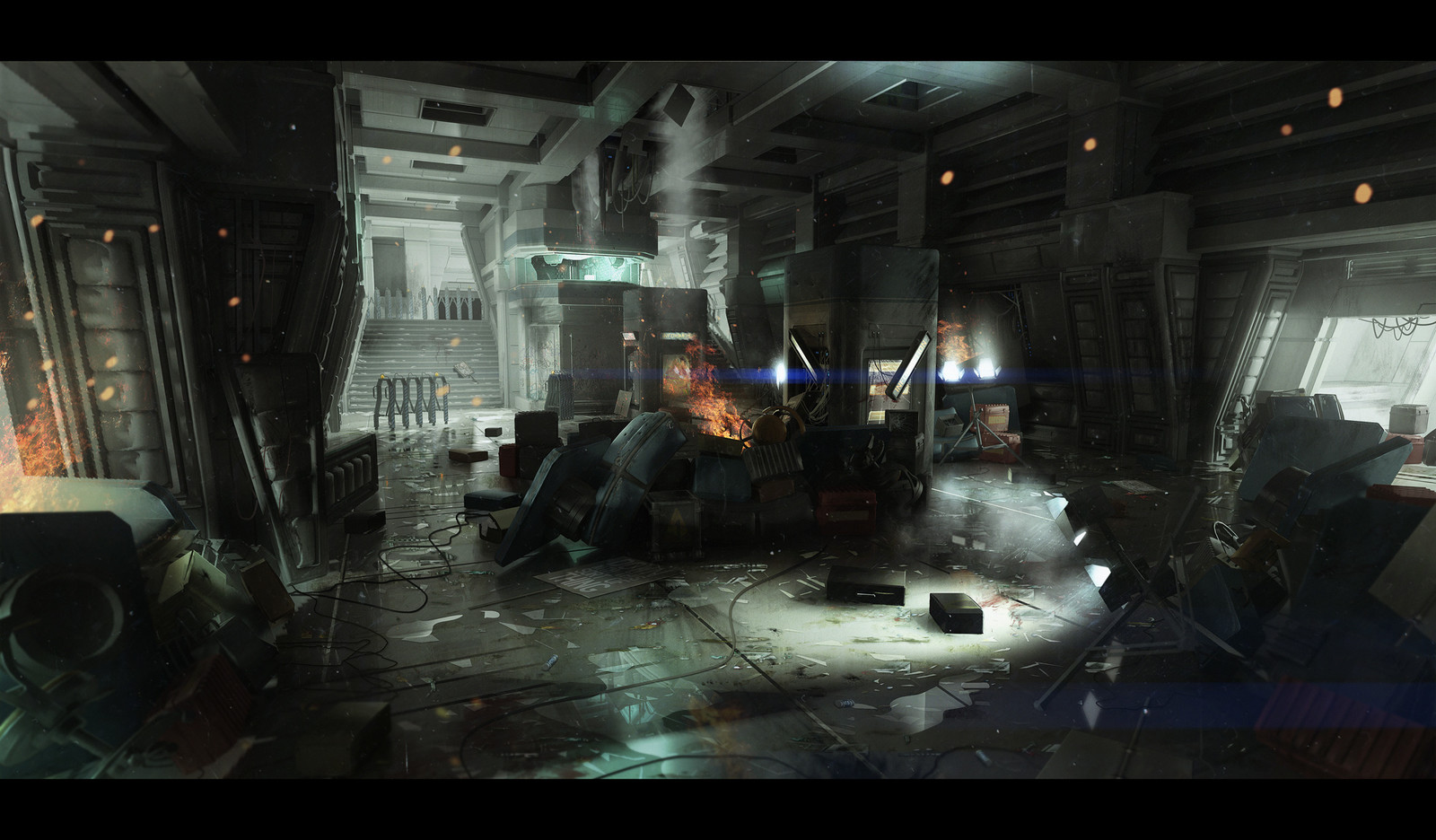 Brad Wright - Alien Isolation_Spaceport Environment Concept Dump