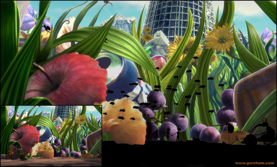 Keith Goreham - Antz: Matte Painting Examples
