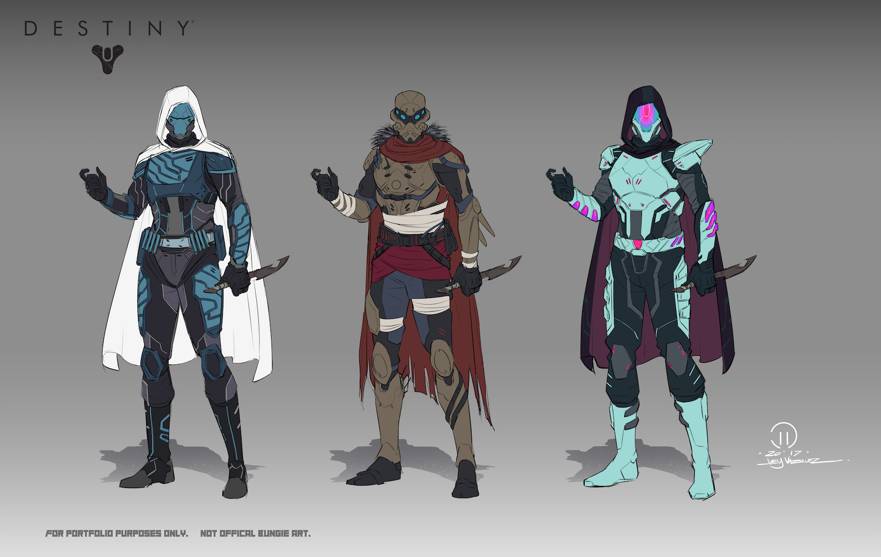 Destiny Hunter designs, NOT OFFICAL just for portfolio submissions, Joey Va...