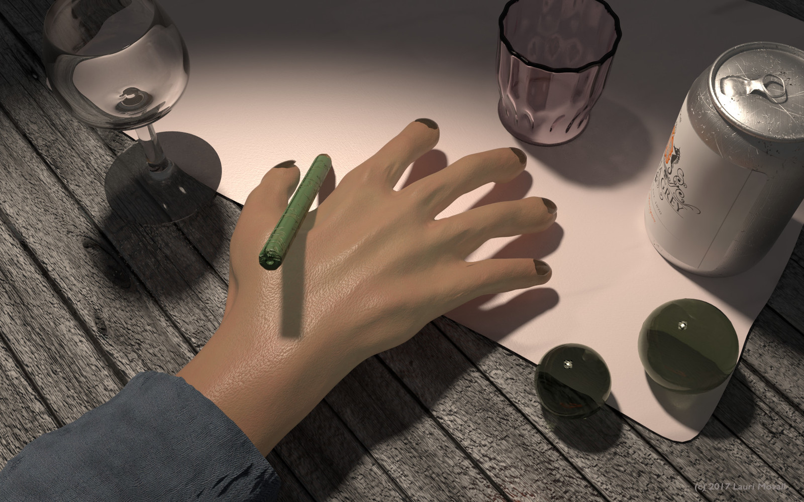 Incomplete scene, 1920x1080 with denoising, Blender 2.79, on the 29th of September, 2017.