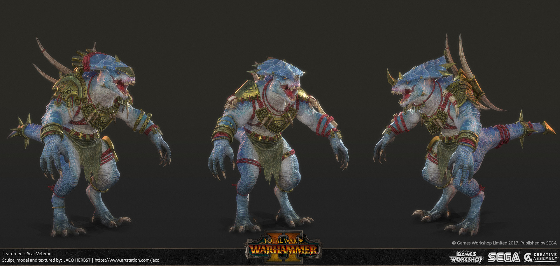 Artstation Total War Warhammer 2 Lizardmen Scar Veterans Jaco Herbst