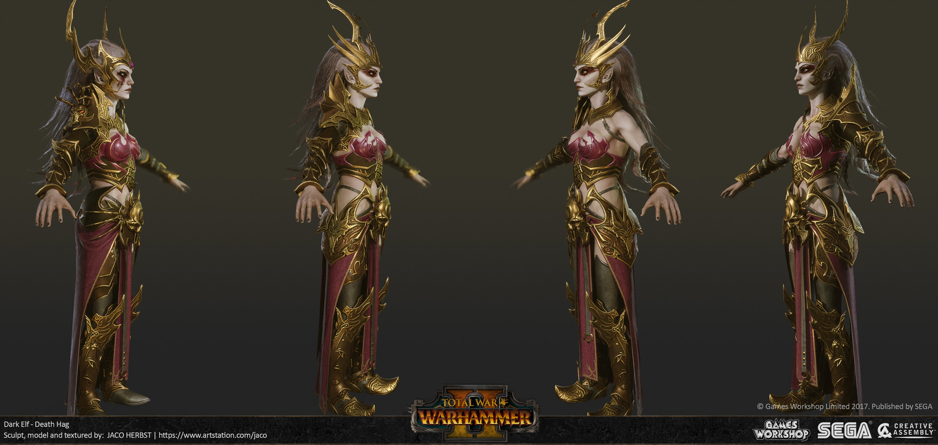 Artstation Total War Warhammer 2 Dark Elf Death Hag