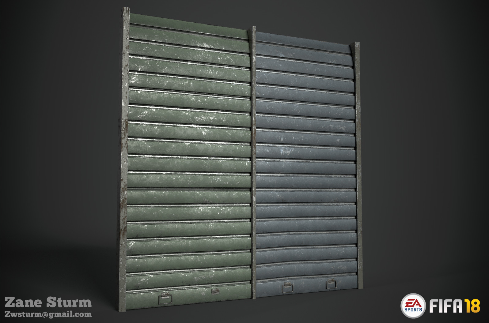 Double Roll Doors with Tiling Material