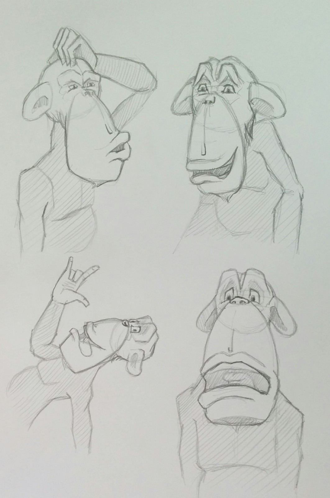 Concept Art. Searching for the right structure for my character. An appealing and clear, suitable for animation construction.