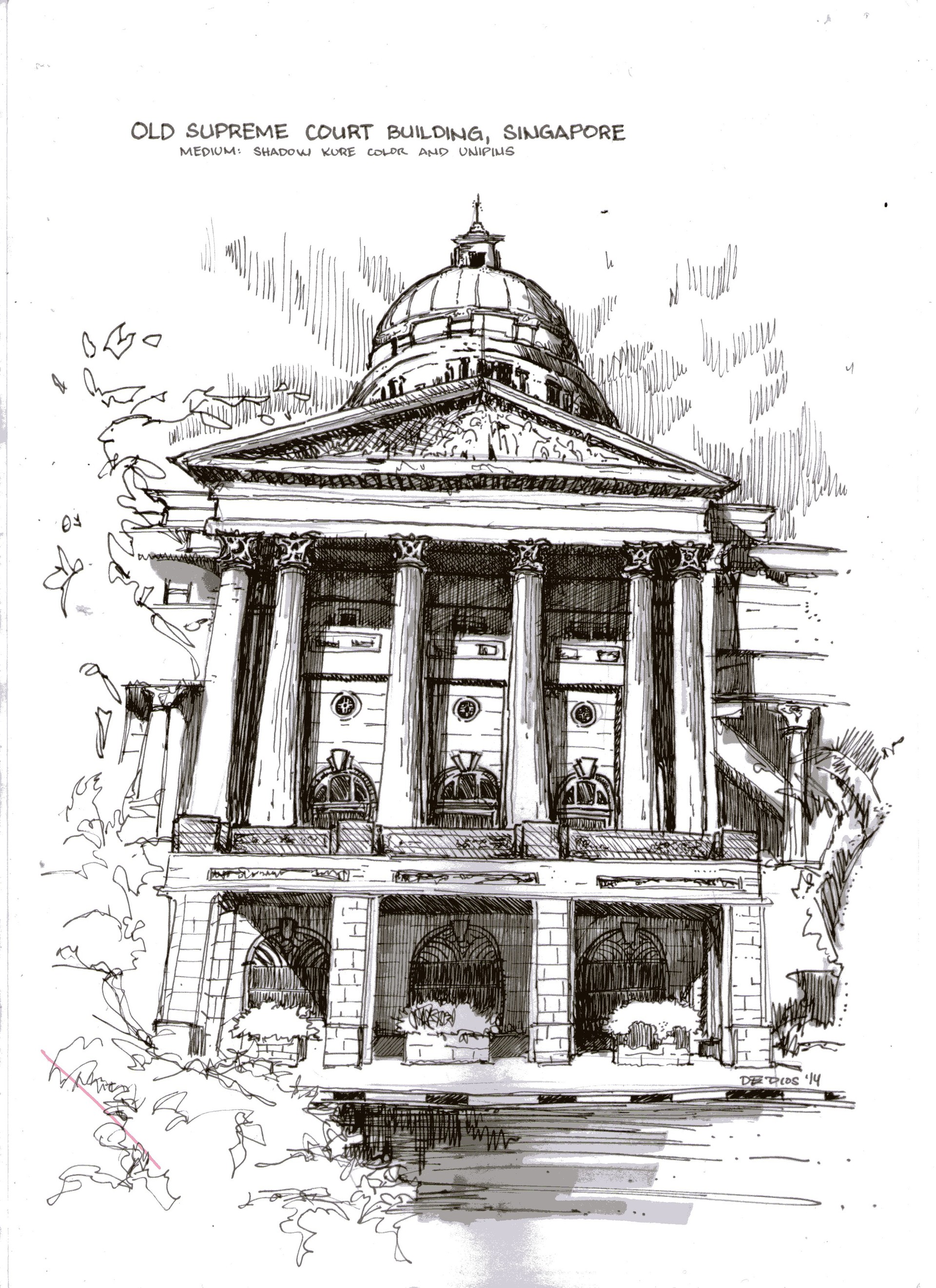 Supreme Court Building Drawing