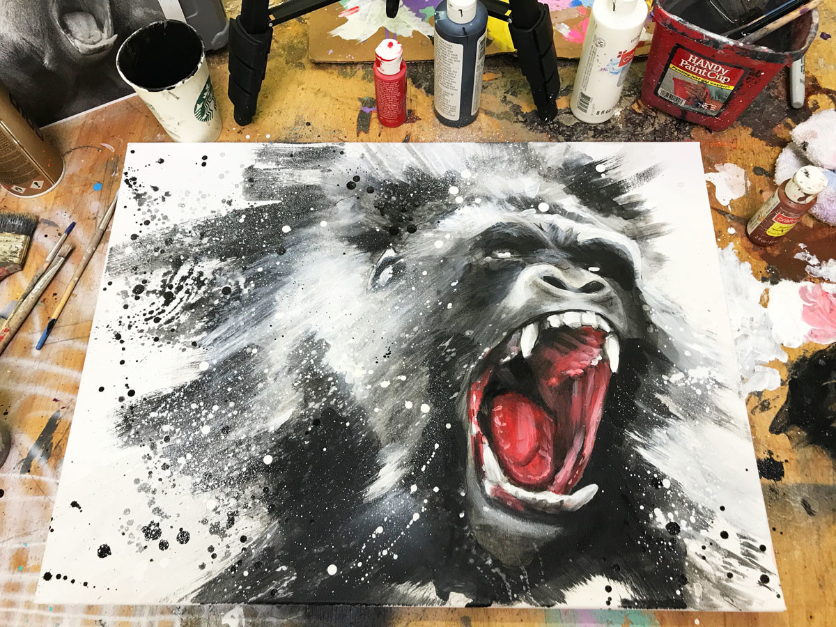 Shane Grammer Gorilla Painting
