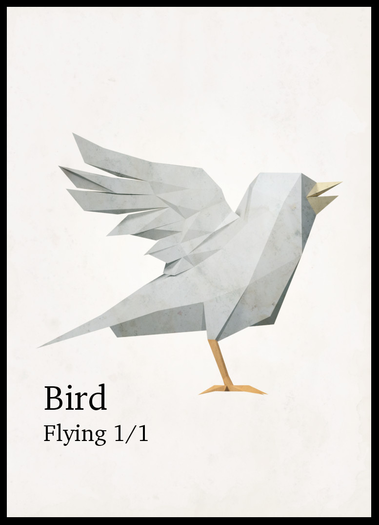 Bird token - white