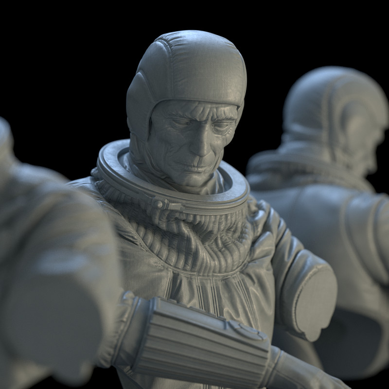 Astronaut Bust - 3D Print Design