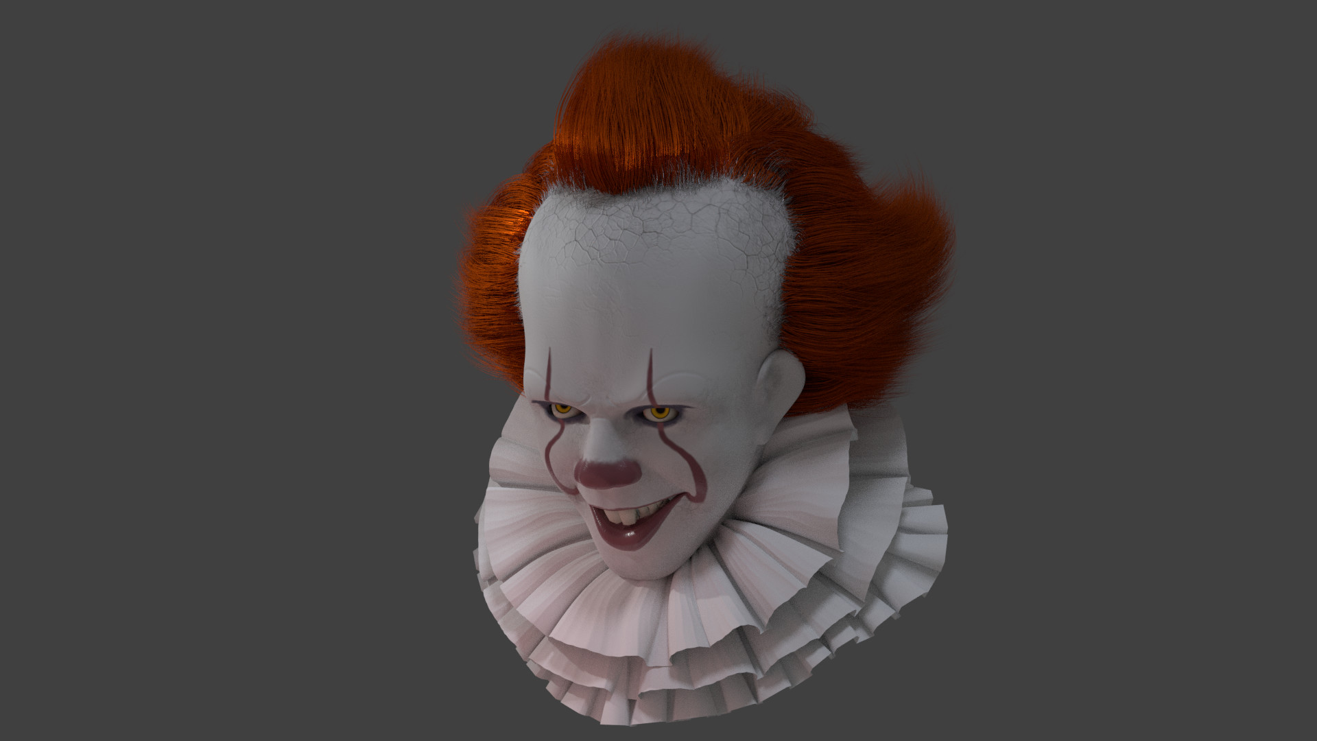 Artstation 3d Study Of Pennywise From It Film 2017 Bryan
