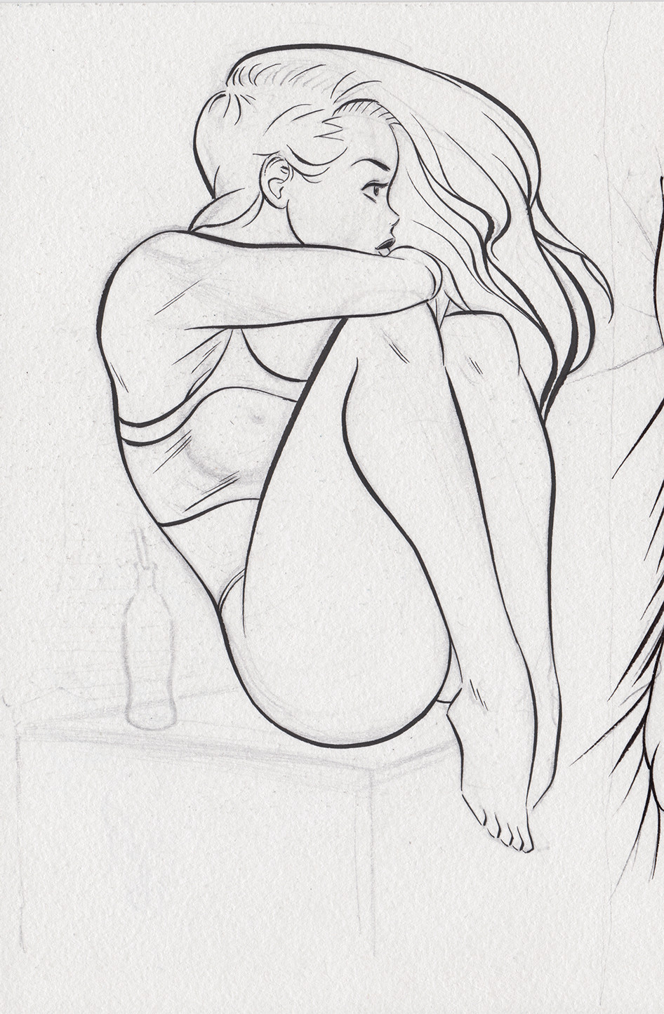 Inking done now time to fill in the blacks.