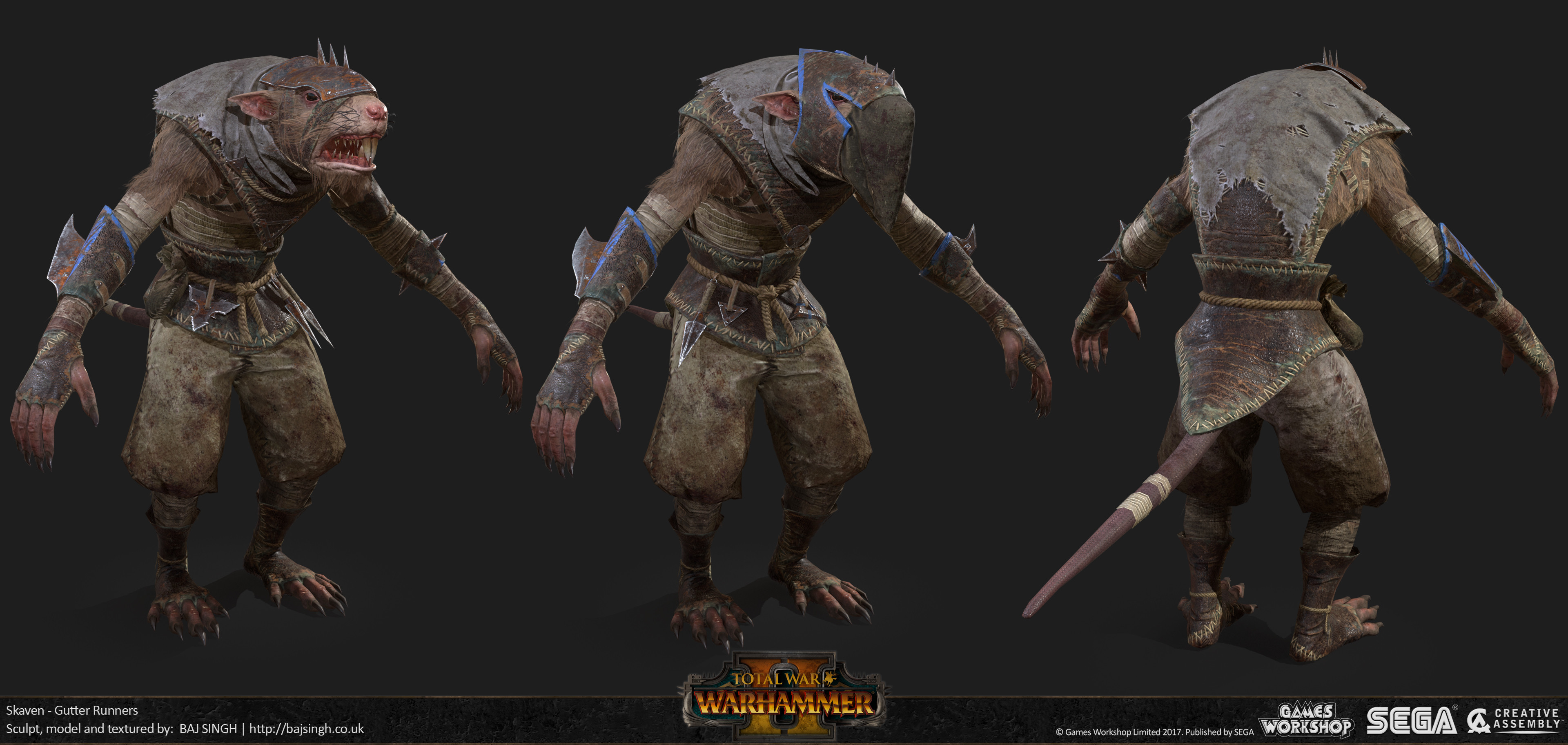 Figurine Warhammer Skaven Assassin (2 épées) – Non Peinte, Démontée – V8