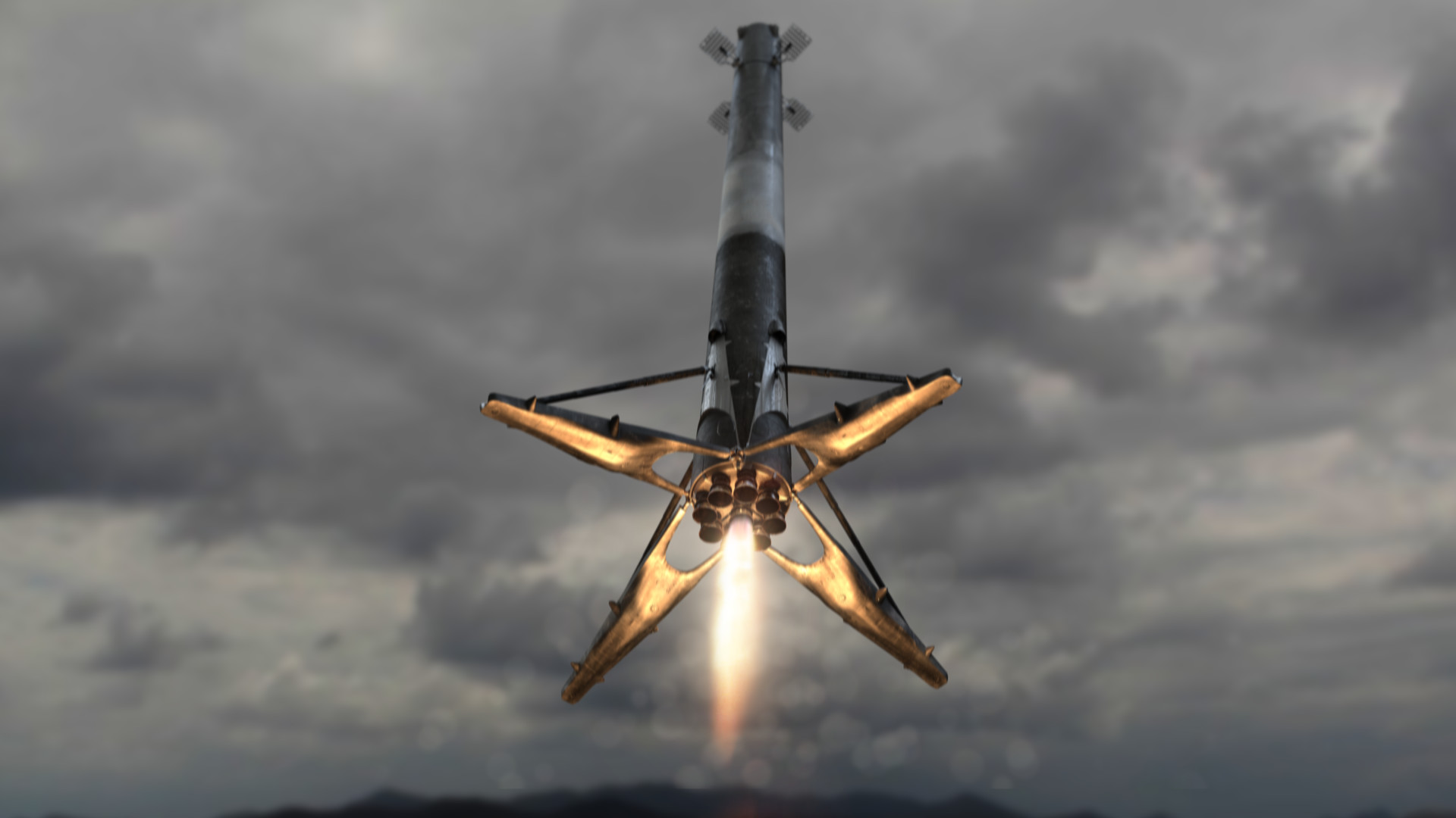 Artstation Falcon 9 Landing Christopher Remde