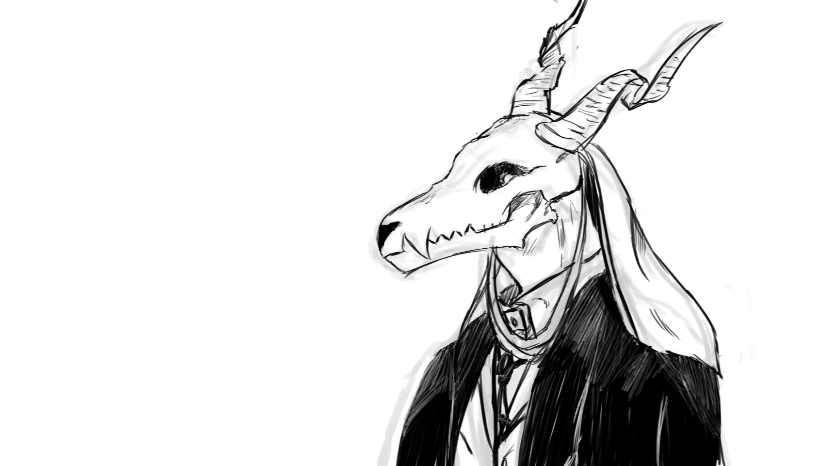 Goat Horns Drawing Reference