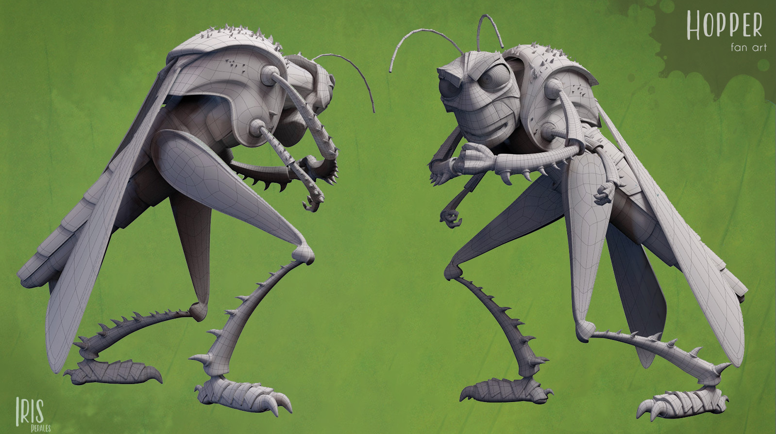 Iris Perales Hopper (A bug's life fanart)