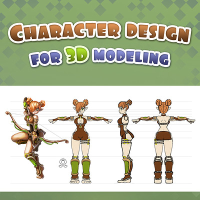 Enna lover character design for 3d modeling 2