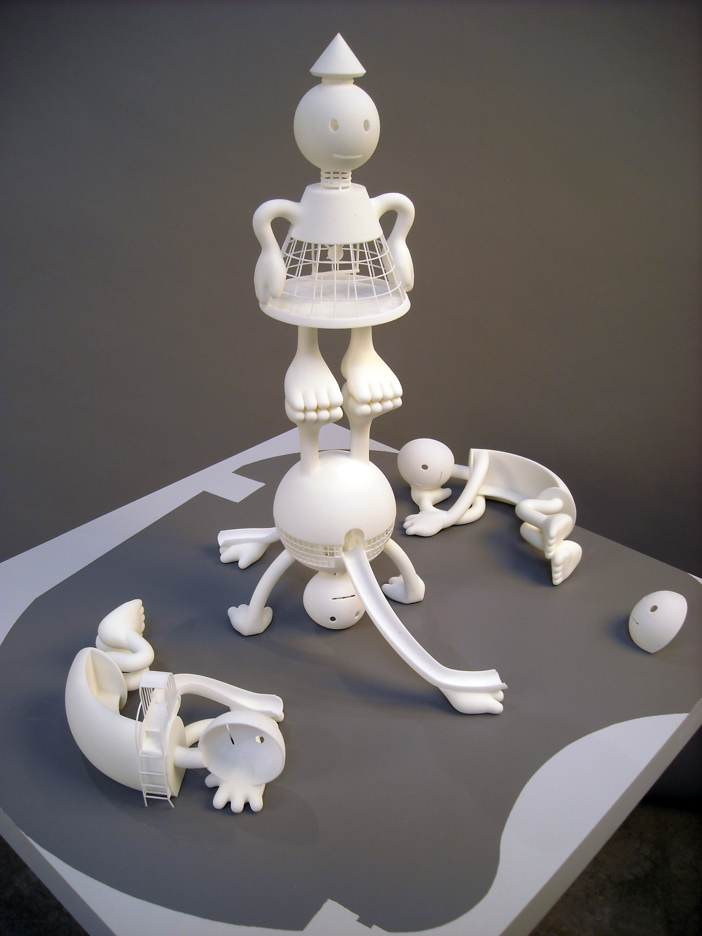 SLS 3d print on base at 1:24 scale