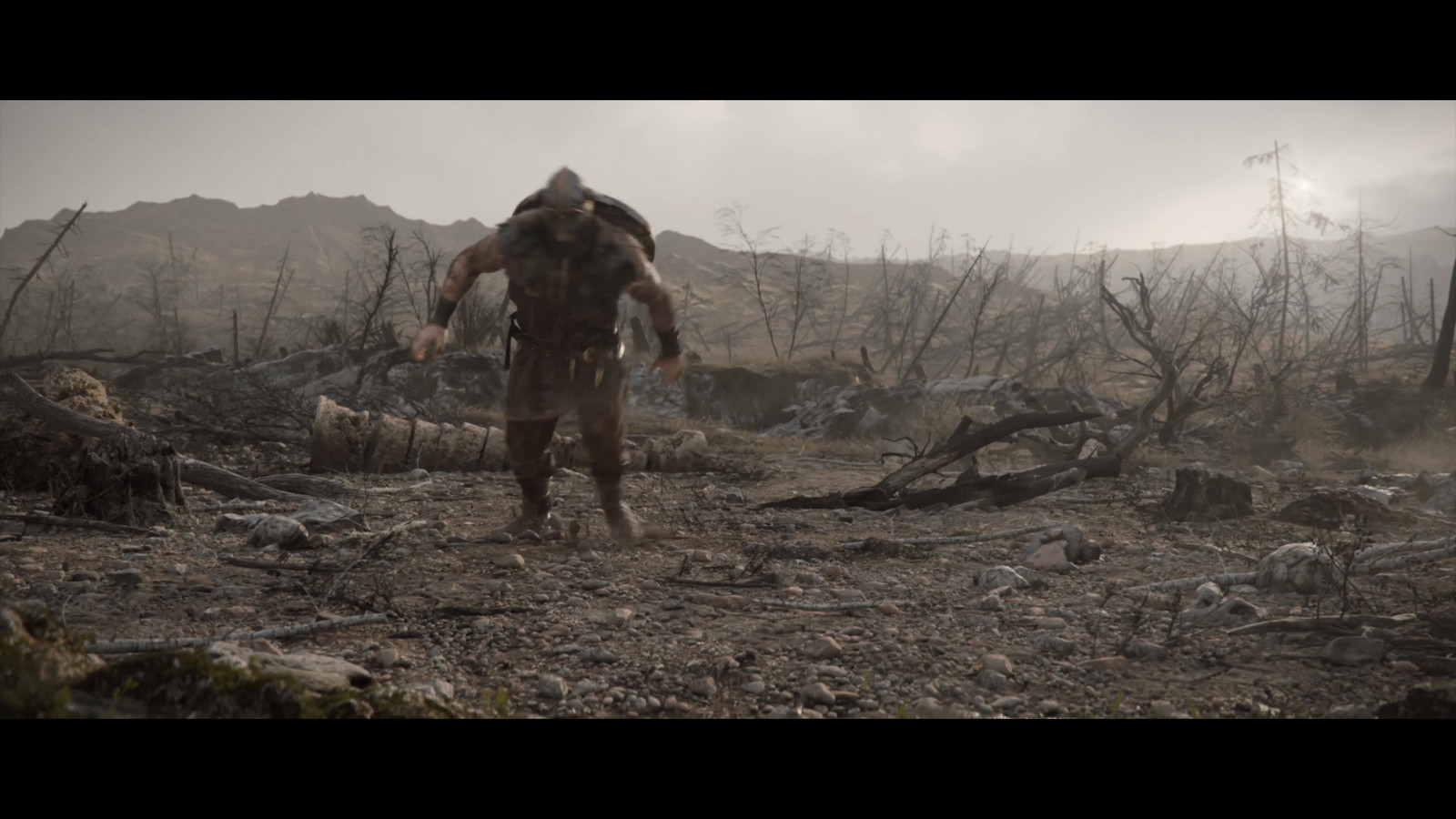 I made the ruin behind character.