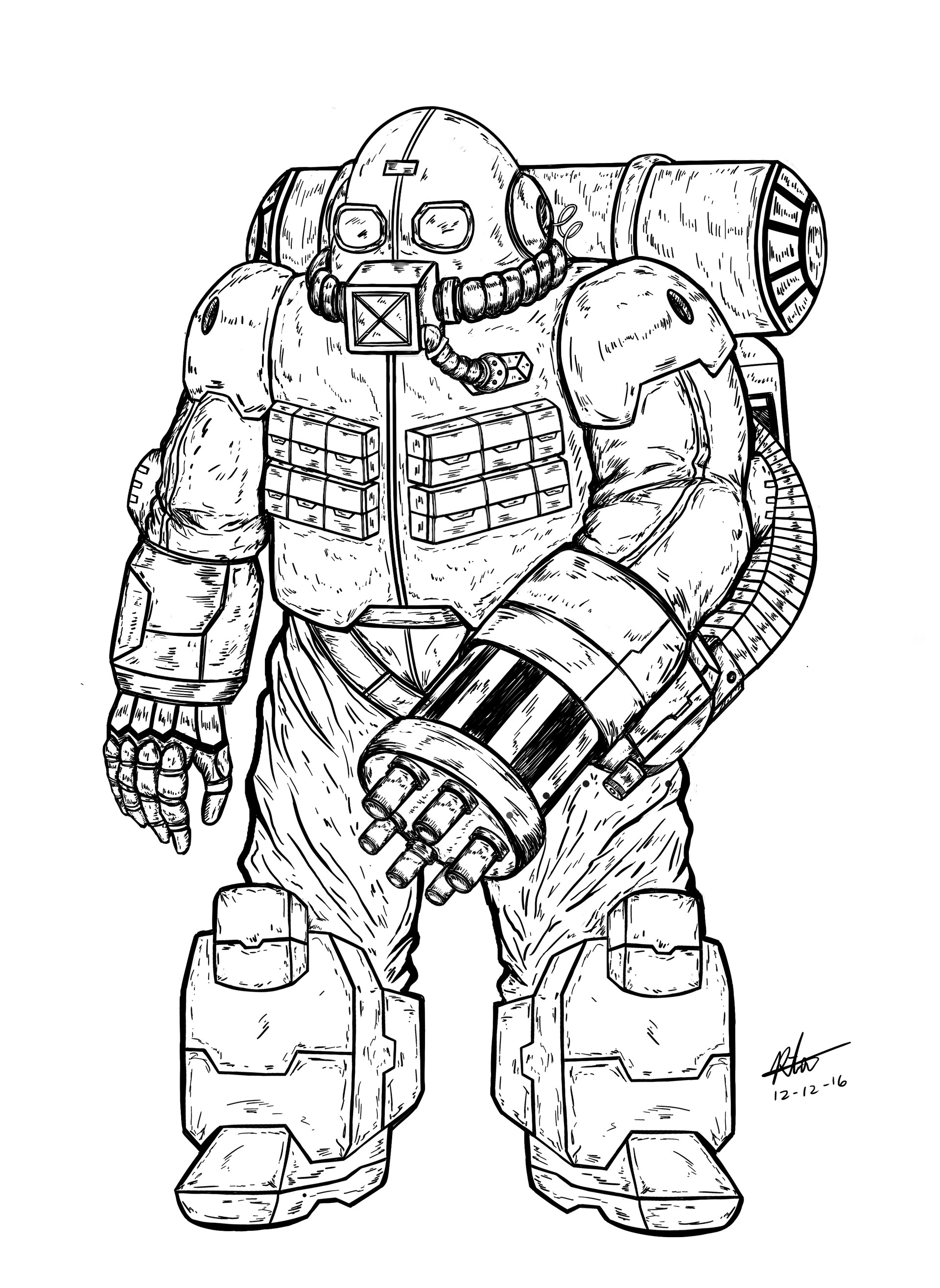 juggernaut suit drawing