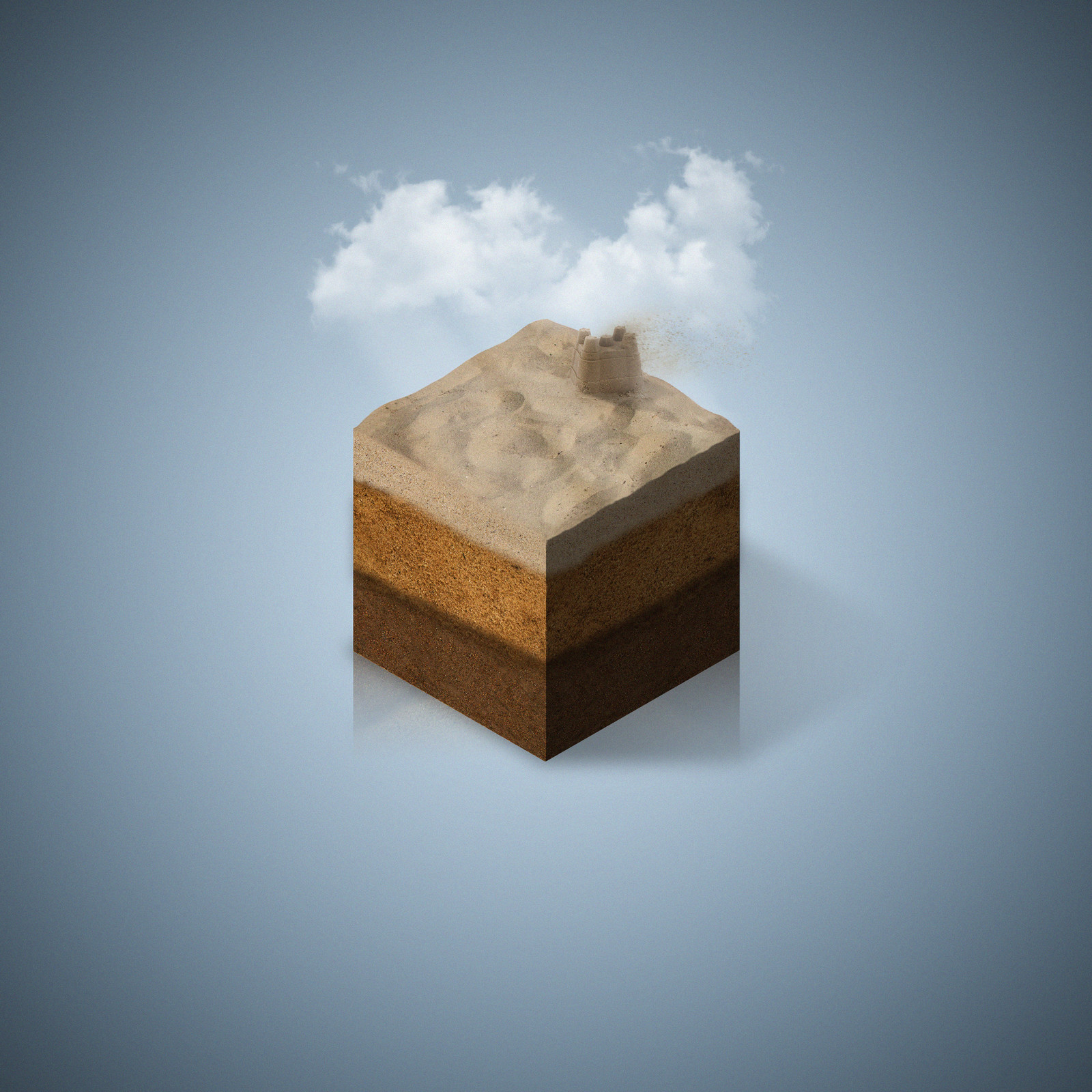 Sand Isometric Cube
