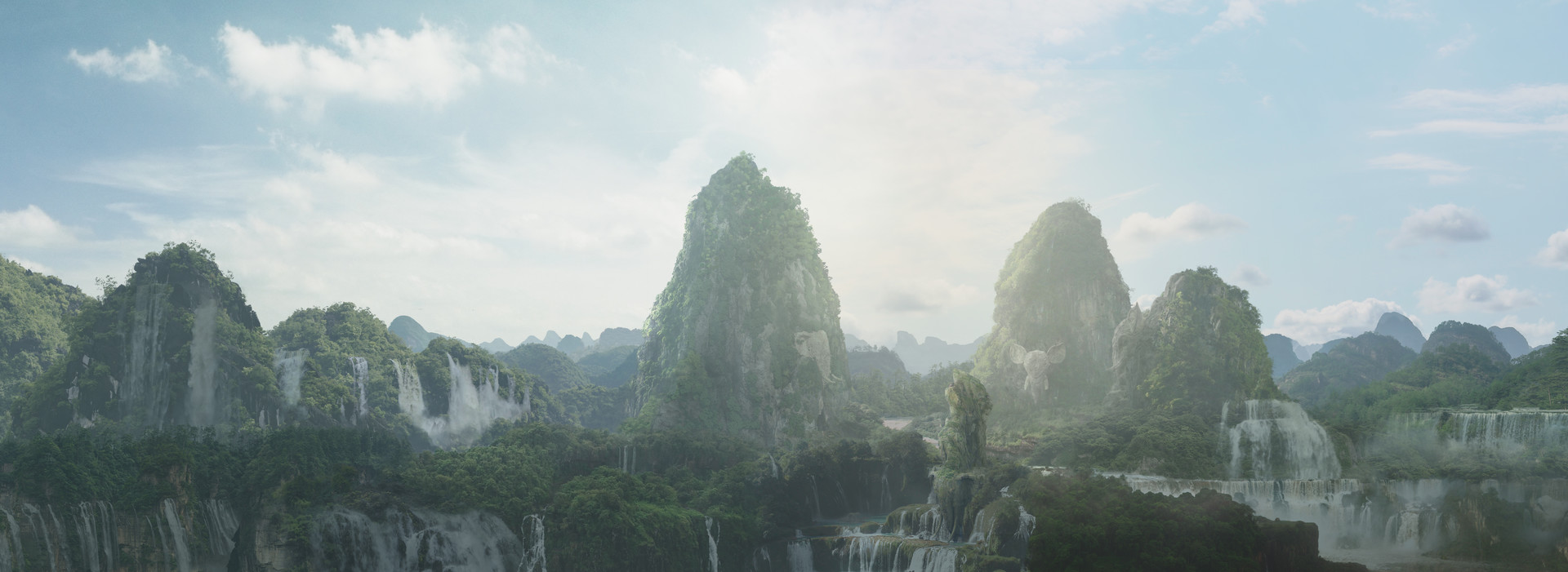 Artstation 上古情歌 Matte Painting Concept Art Jie Zhou