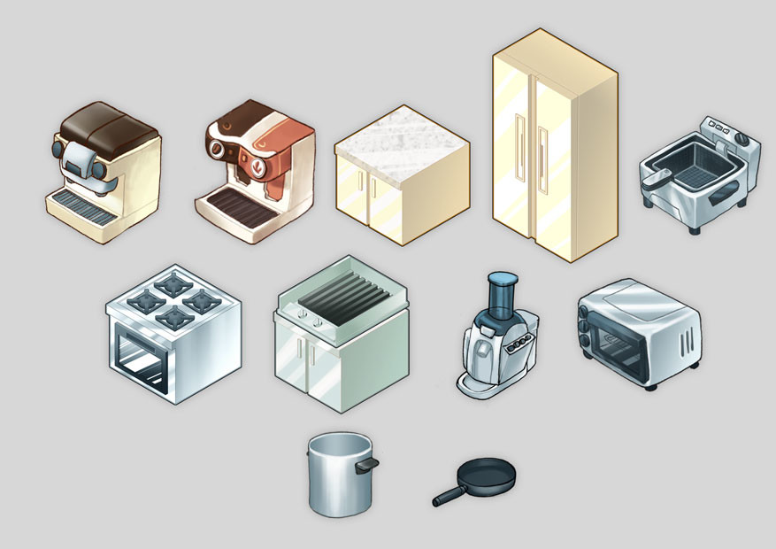 Kitchen equipment sprites