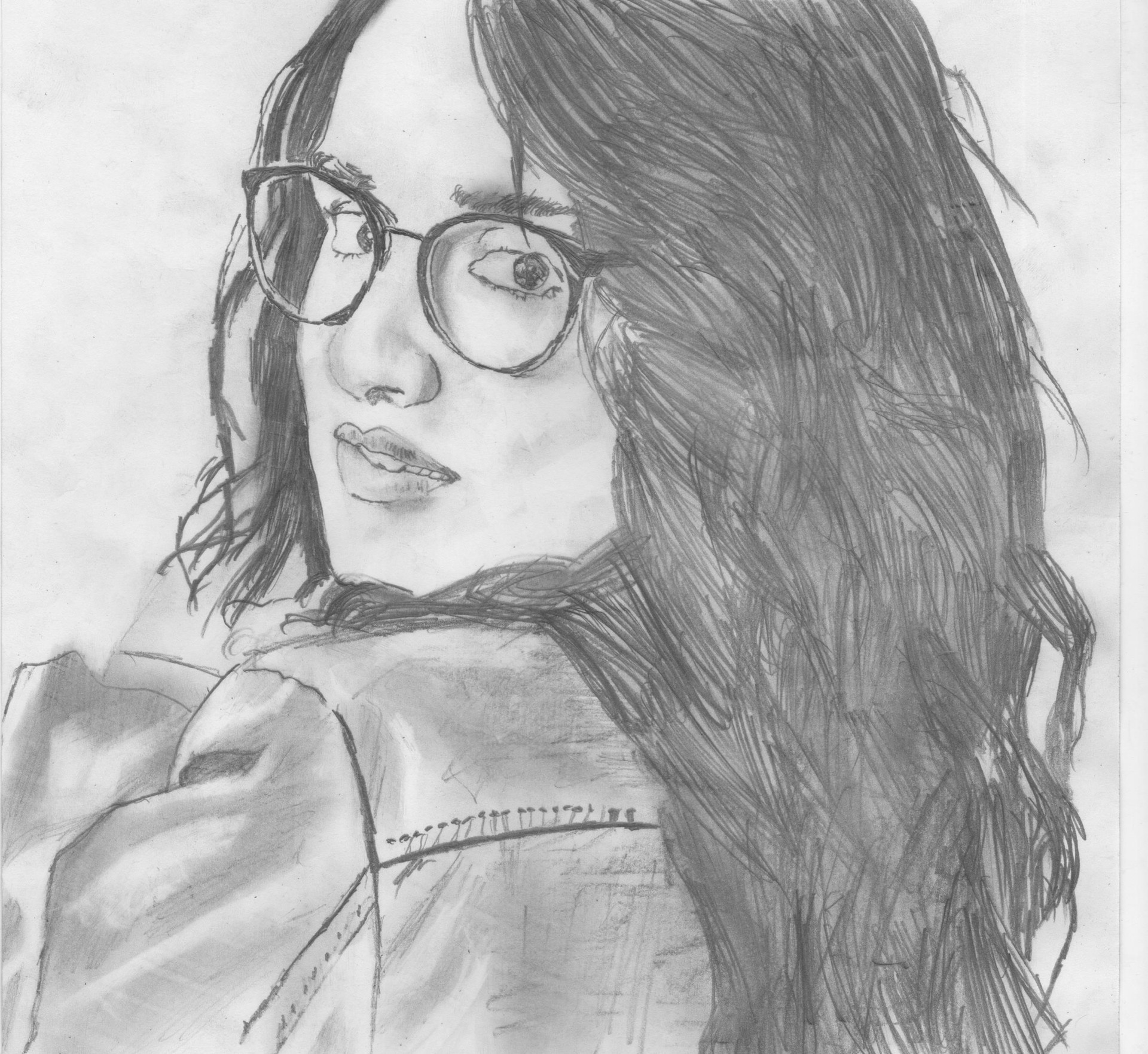 Artstation 2d Art Shaik Hussain Pencil sketch of shraddha kapoor.