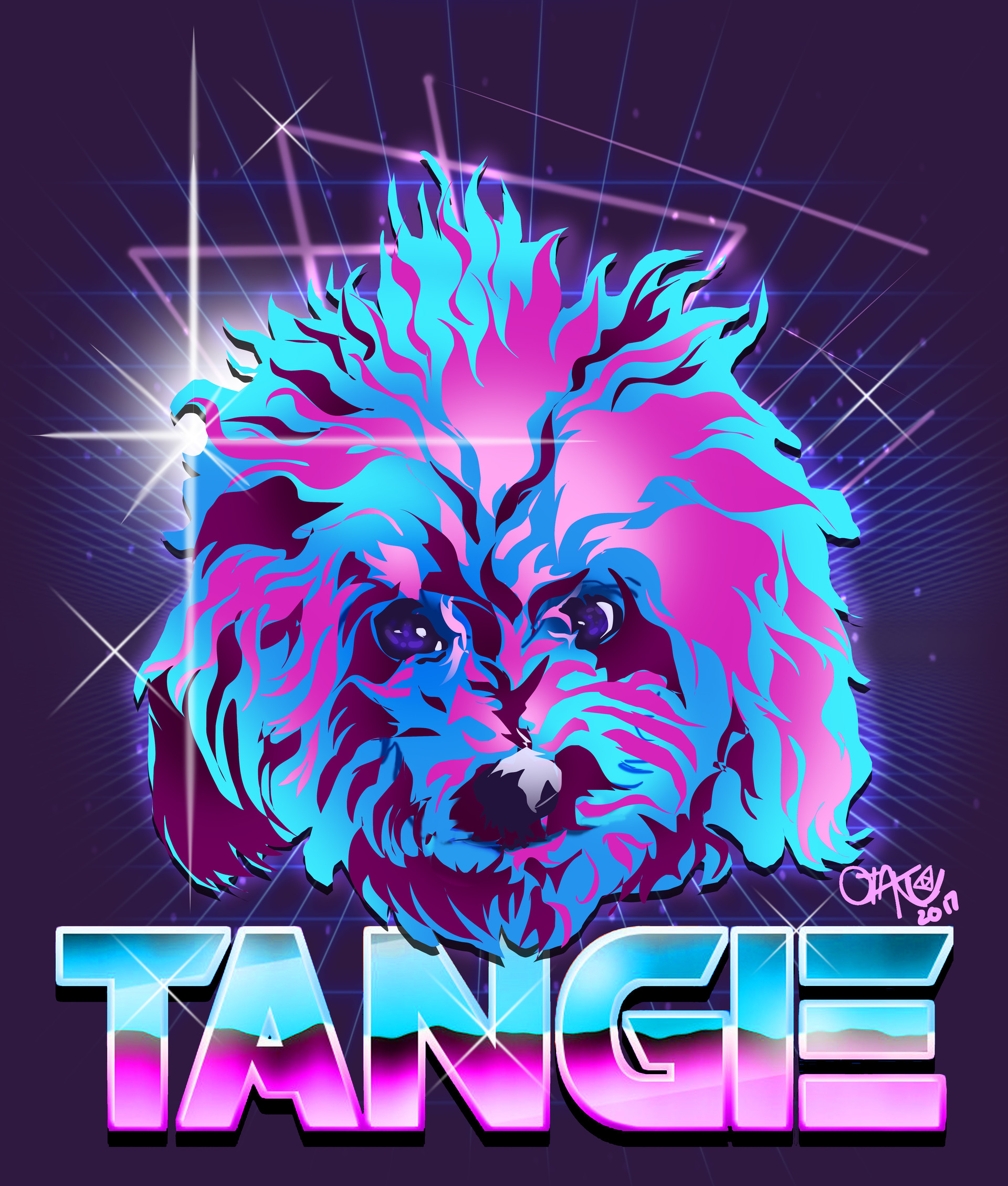 80s retro style