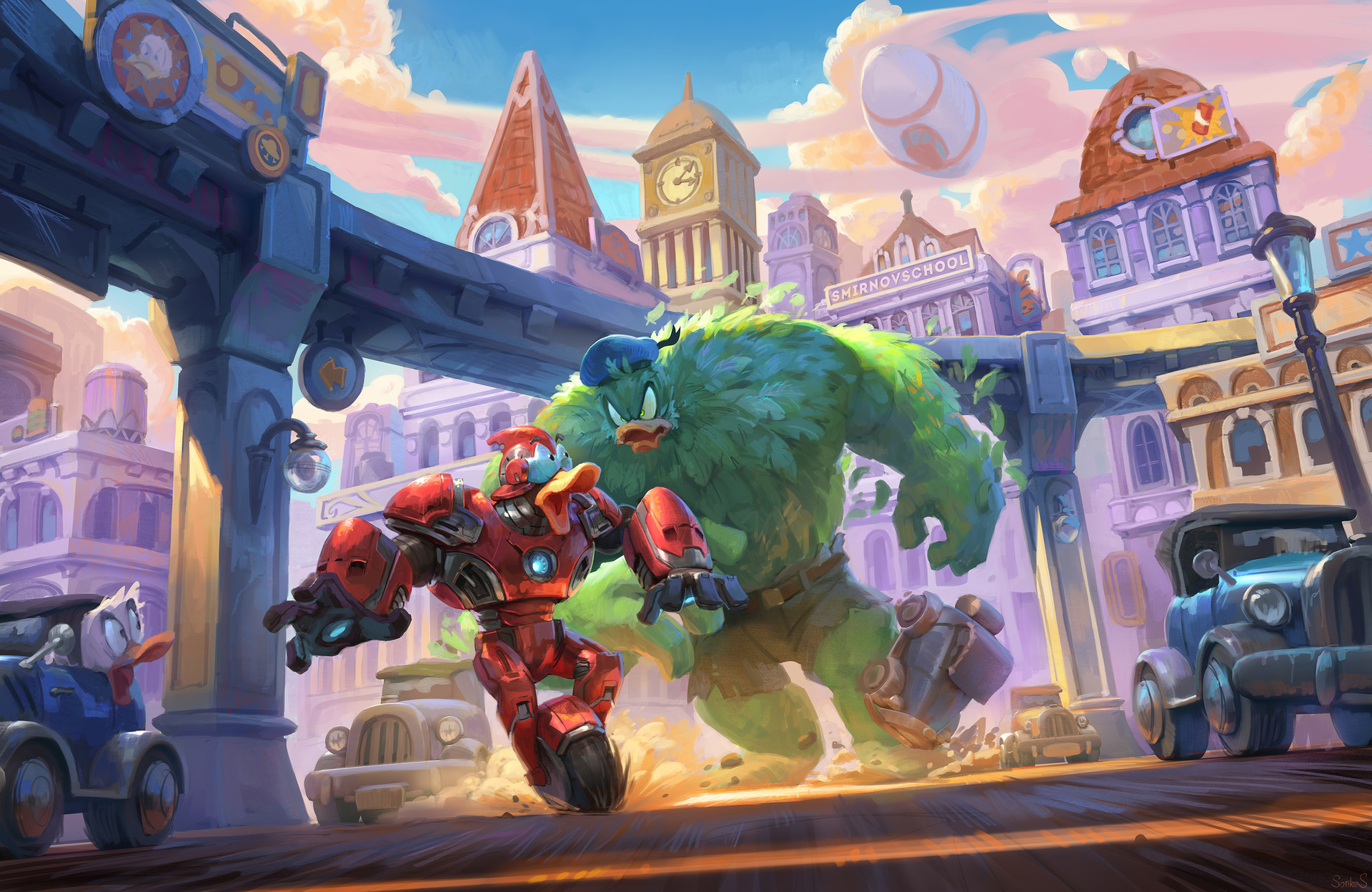 ArtStation Iron Duck vs Incredible Duck