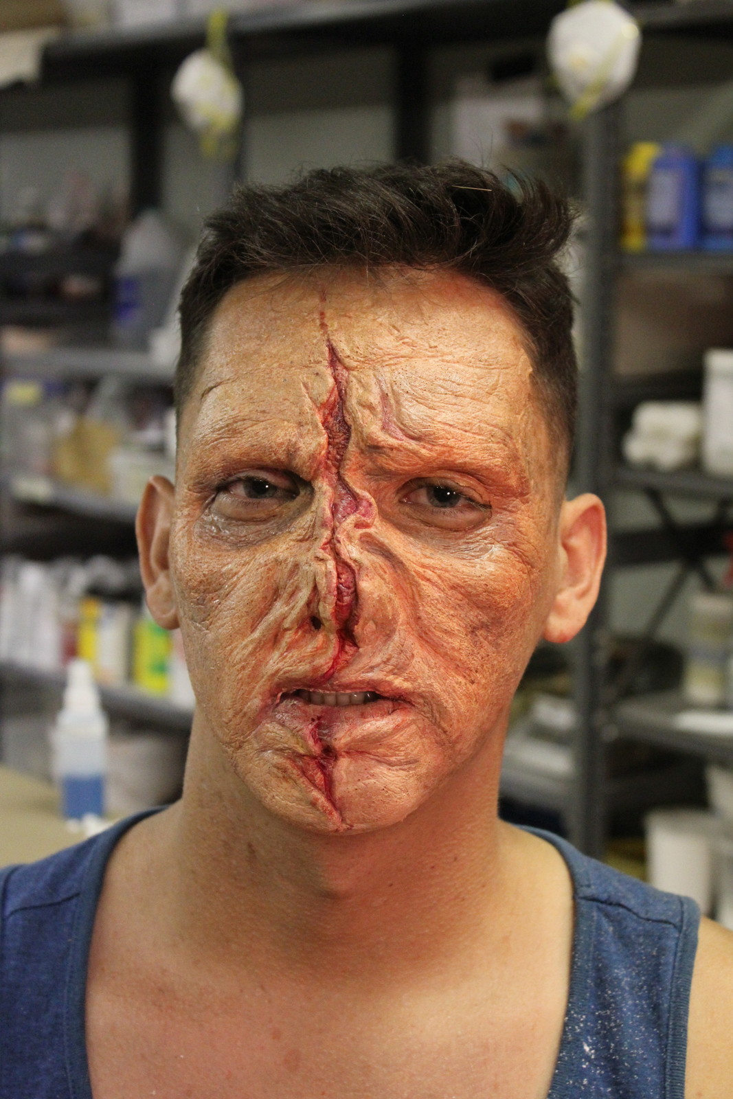 Split Face Prosthetic Sculpture