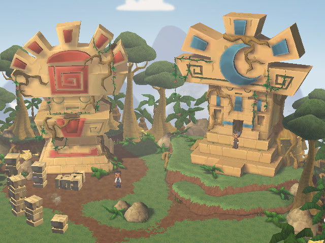 Mayan Shrines. Model/texture of the shrines by me. Environment done by a teammate.