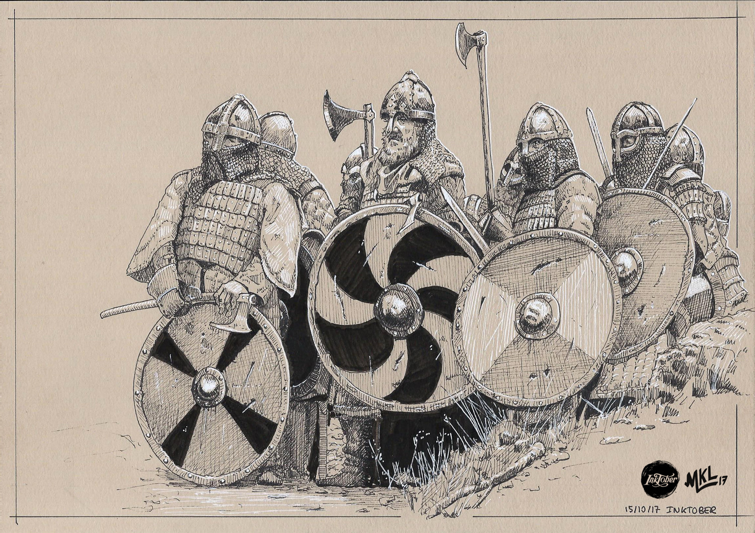 Inktober Day 15 : Viking war pack !